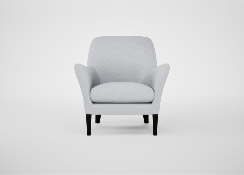 Wallis Armchair Broad Weave Tin / Black