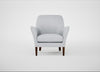 Wallis Armchair Broad Weave Tin / Walnut Stained