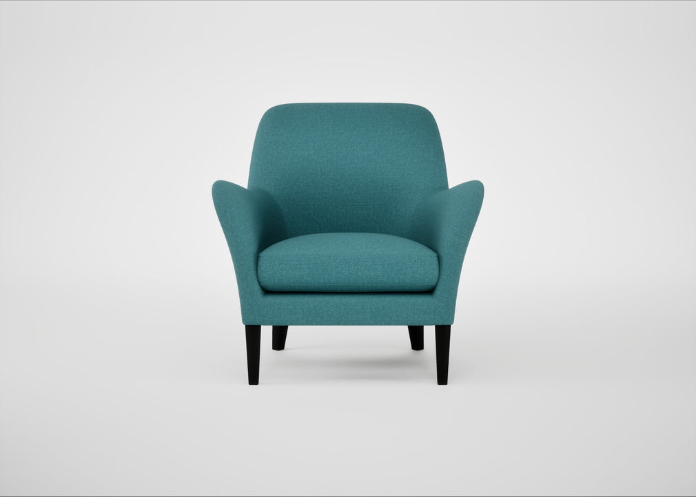Wallis Armchair Brushed Cotton Cadet / Black