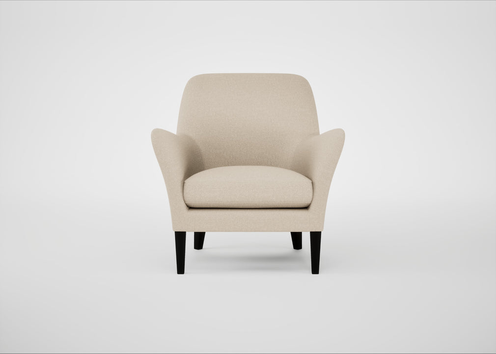 Wallis Armchair Brushed Cotton Oat / Black