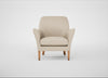 Wallis Armchair Brushed Cotton Oat / Walnut Stained