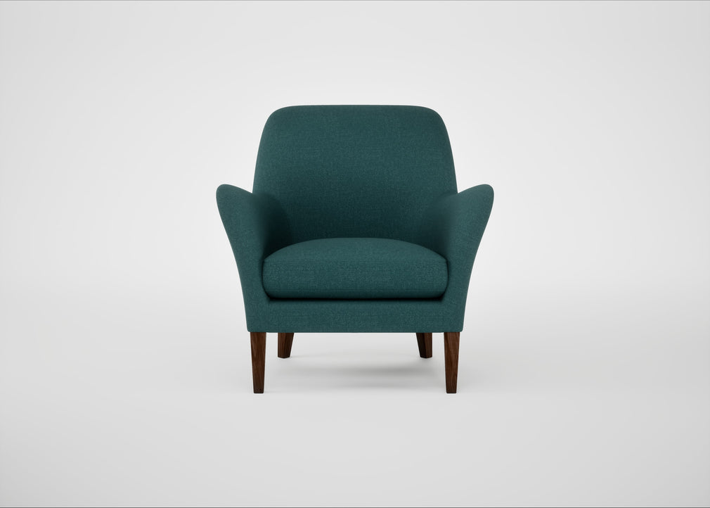 Wallis Armchair Brushed Cotton Pine / Walnut Stained