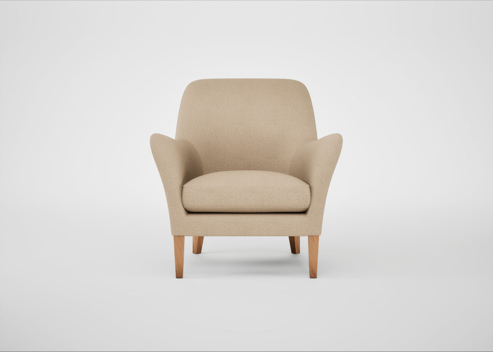 Wallis Armchair Capelo Linen-Cotton Bamboo / Natural