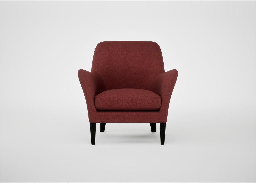 Wallis Armchair Capelo Linen-Cotton Etruscan Red / Black