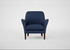 Wallis Armchair Capelo Linen-Cotton Inkspot / Walnut Stained
