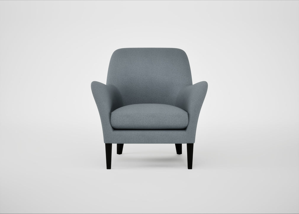 Wallis Armchair Capelo Linen-Cotton Mineral / Black