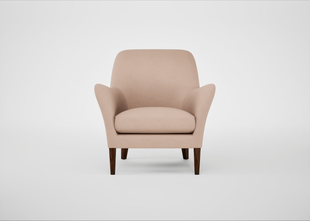 Wallis Armchair Capelo Linen-Cotton Rosedale / Walnut Stained