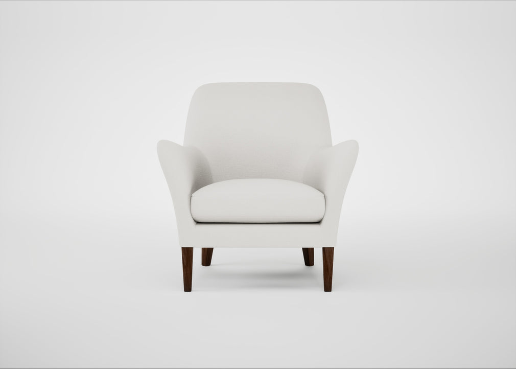 Wallis Armchair Capelo Linen-Cotton Sea Salt / Walnut Stained