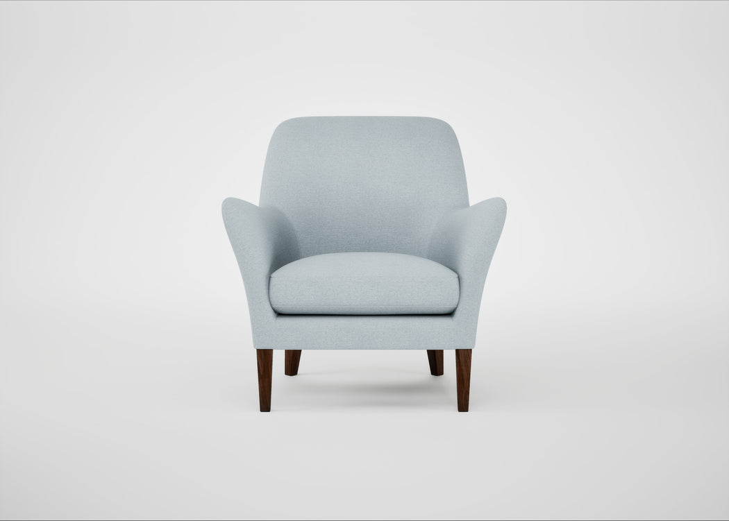 Wallis Armchair Capelo Linen-Cotton Sea Shanty / Walnut Stained
