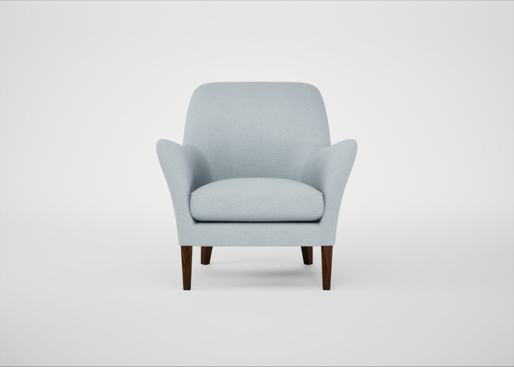 Wallis Armchair Capelo Linen-Cotton Sea Shanty / Walnut Stained