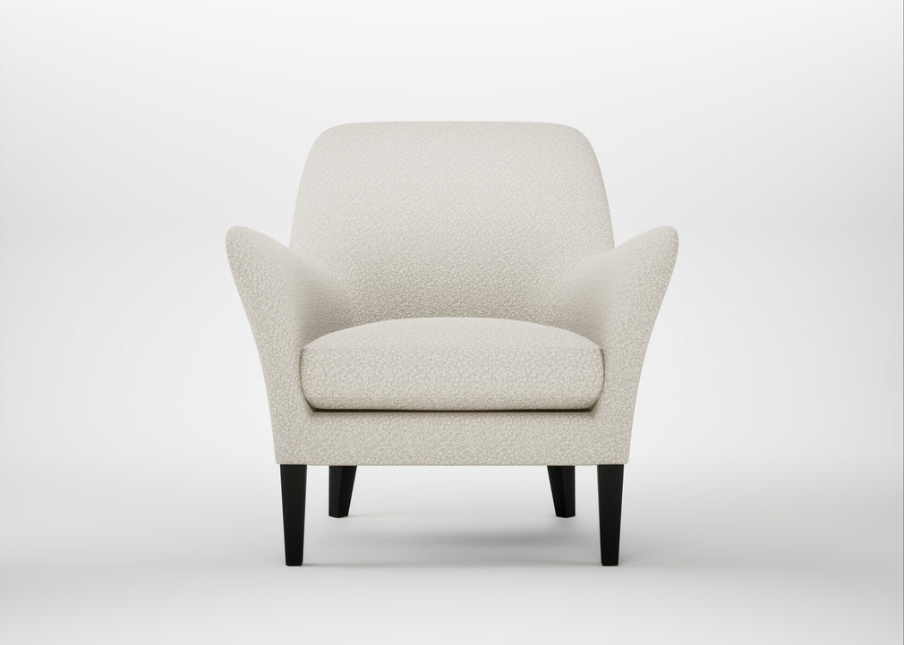 Wallis Armchair Chunky Boucle Ecru / Black