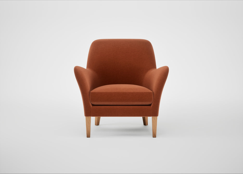 Wallis Armchair Cotton Velvet Russet / Natural
