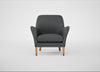 Wallis Armchair Melton Wool Granite / Natural