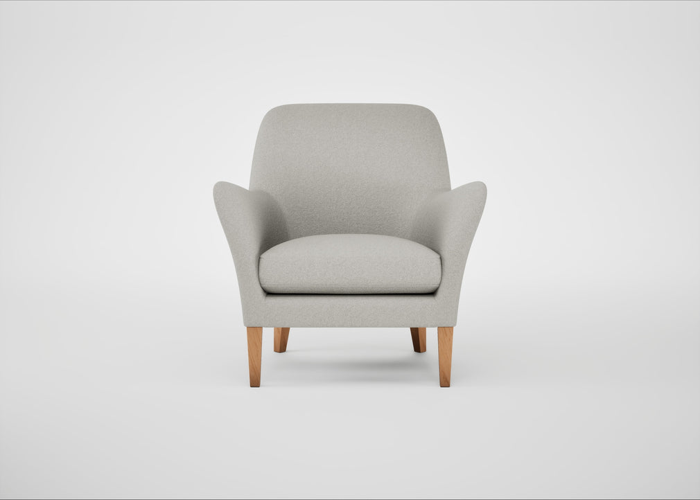Wallis Armchair Melton Wool Limestone / Natural