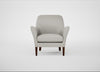 Wallis Armchair Melton Wool Limestone / Walnut Stained