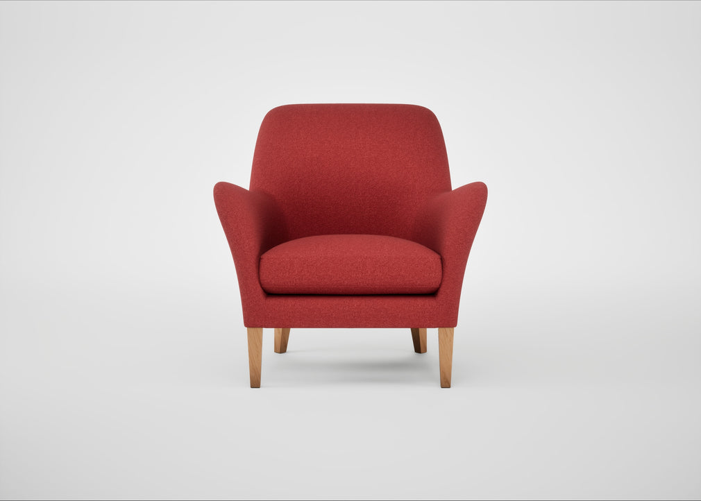 Wallis Armchair Melton Wool Red Oxide / Natural