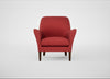 Wallis Armchair Melton Wool Red Oxide / Walnut Stained