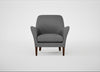 Wallis Armchair Melton Wool Shale / Walnut Stained