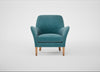Wallis Armchair Smart Luxe Velvet Airforce Blue / Natural