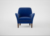 Wallis Armchair Smart Luxe Velvet Azure / Walnut Stained