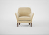 Wallis Armchair Smart Luxe Velvet Biscuit / Walnut Stained