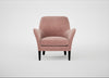 Wallis Armchair Smart Luxe Velvet Dusky Pink / Black