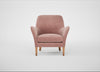 Wallis Armchair Smart Luxe Velvet Dusky Pink / Natural