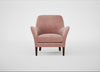 Wallis Armchair Smart Luxe Velvet Dusky Pink / Walnut Stained