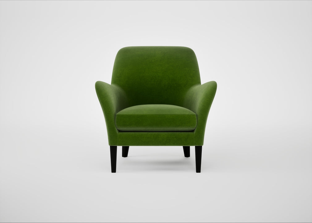 Wallis Armchair Smart Luxe Velvet Grass / Black