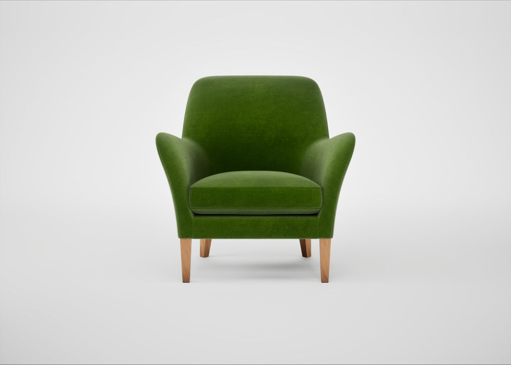 Wallis Armchair Smart Luxe Velvet Grass / Natural