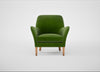 Wallis Armchair Smart Luxe Velvet Grass / Walnut Stained