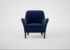 Wallis Armchair Smart Luxe Velvet Midnight / Walnut Stained