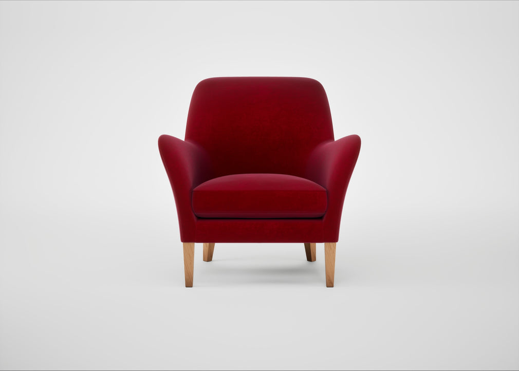 Wallis Armchair Smart Luxe Velvet Mulberry / Natural