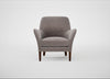 Wallis Armchair Smart Luxe Velvet Mushroom / Walnut Stained