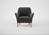 Wallis Armchair Smart Luxe Velvet Nickel / Walnut Stained