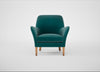 Wallis Armchair Smart Luxe Velvet Ocean Green / Natural