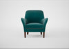 Wallis Armchair Smart Luxe Velvet Ocean Green / Walnut Stained