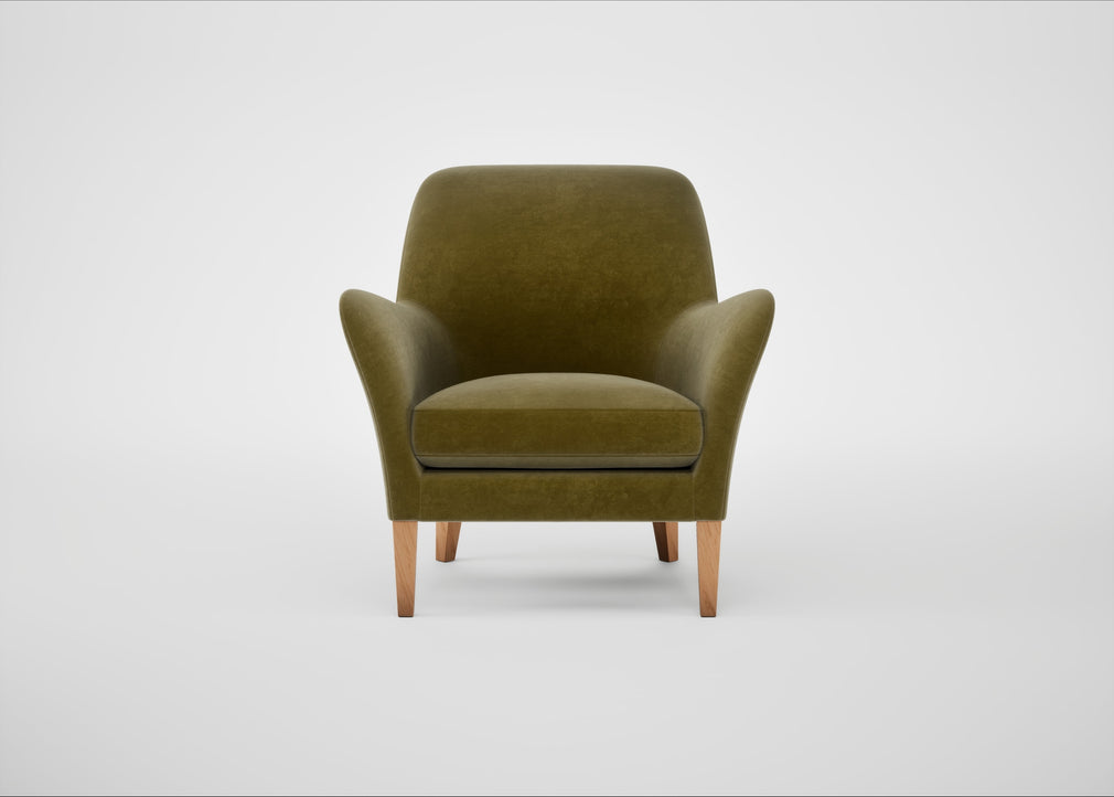 Wallis Armchair Smart Luxe Velvet Peridot / Natural