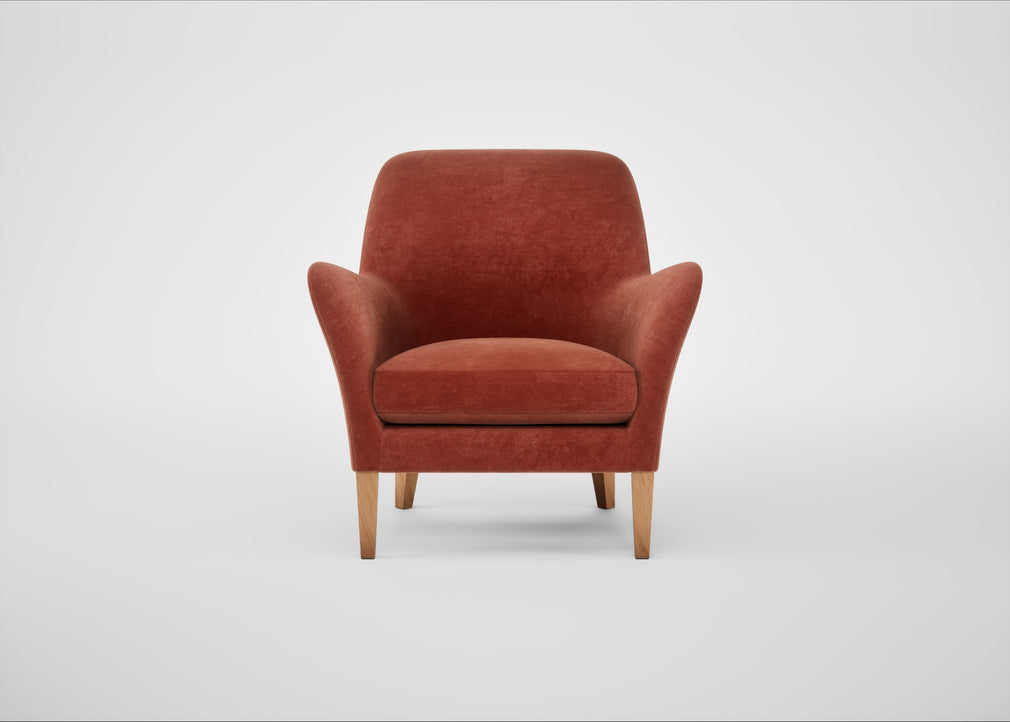 Wallis Armchair Smart Luxe Velvet Tawny / Natural