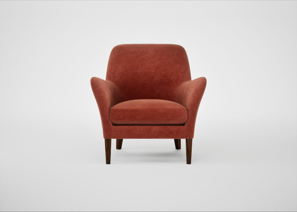 Wallis Armchair Smart Luxe Velvet Tawny / Walnut Stained
