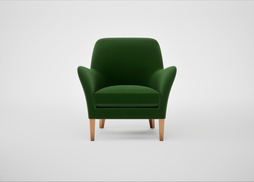 Wallis Armchair Smart Velvet Forest / Natural