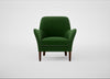 Wallis Armchair Smart Velvet Forest / Walnut Stained