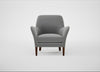 Wallis Armchair Smart Velvet Mercury / Walnut Stained