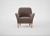 Wallis Armchair Smart Velvet Mouse / Natural