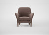 Wallis Armchair Smart Velvet Mouse / Walnut Stained