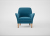Wallis Armchair Smart Velvet Ocean Blue / Natural