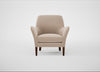Wallis Armchair Smart Velvet Pebble / Walnut Stained
