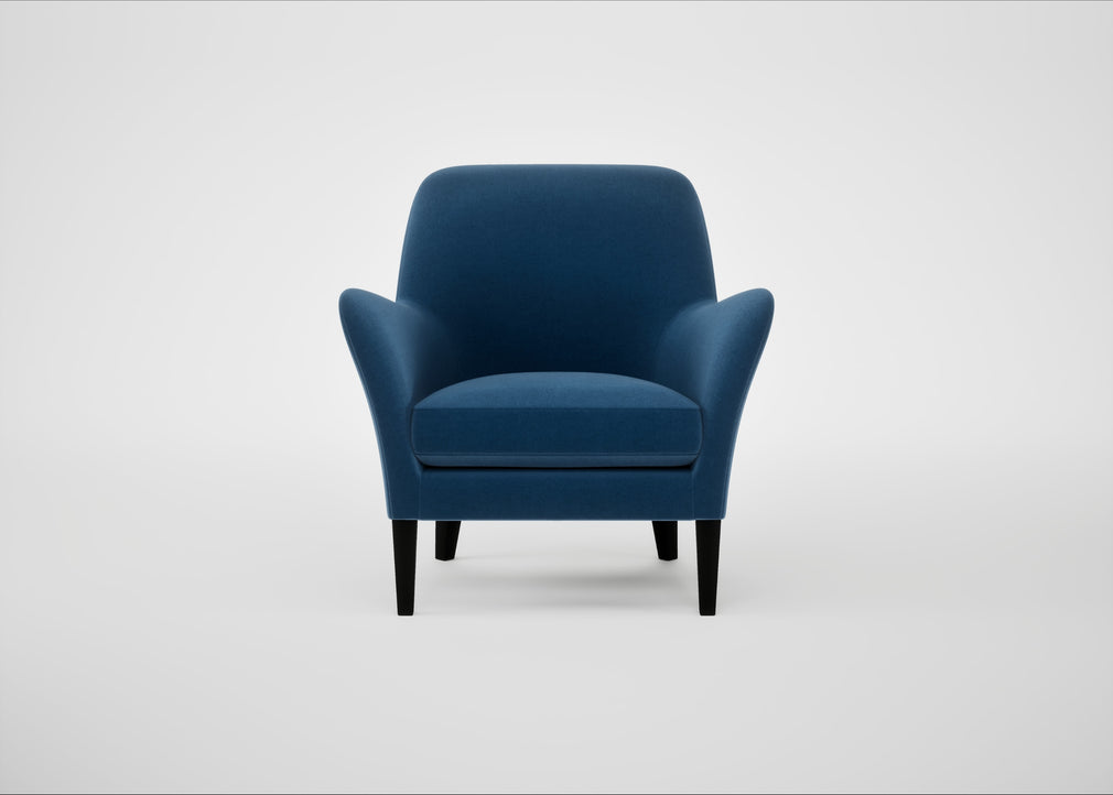 Wallis Armchair Smart Velvet Petrol / Black