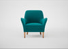 Wallis Armchair Smart Velvet Petrol / Natural