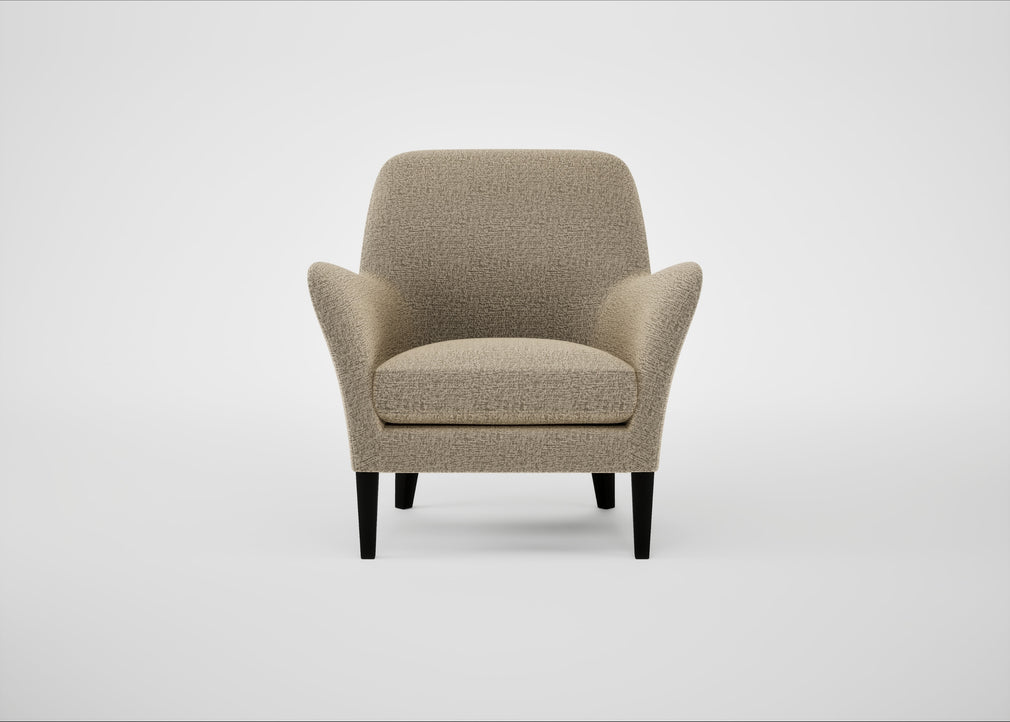 Wallis Armchair Boucle Velvet Rocky / Black